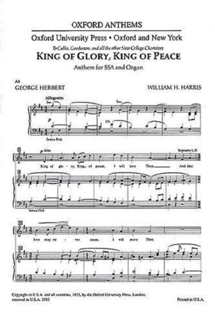 King of Glory, King of Peace -  - Books - Oxford University Press - 9780193853591 - September 8, 2024