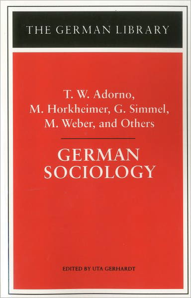 Cover for Theodor W. Adorno · German Sociology - the German Library (Paperback Book) (1998)