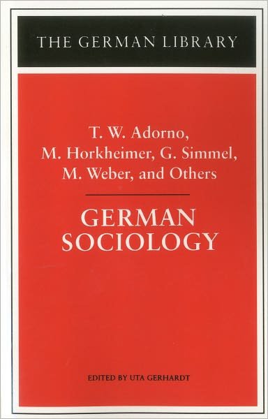Cover for Theodor W. Adorno · German Sociology - the German Library (Paperback Book) (1998)