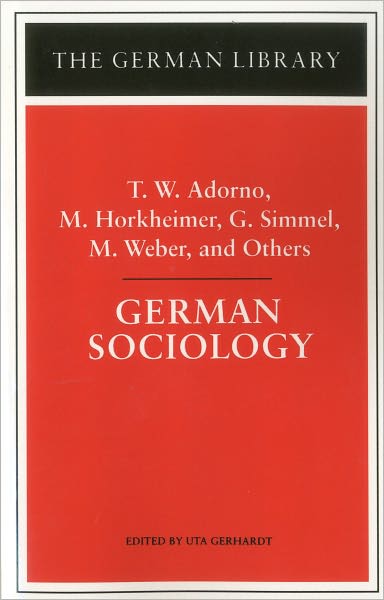 Cover for Theodor W. Adorno · German Sociology - the German Library (Paperback Bog) (1998)