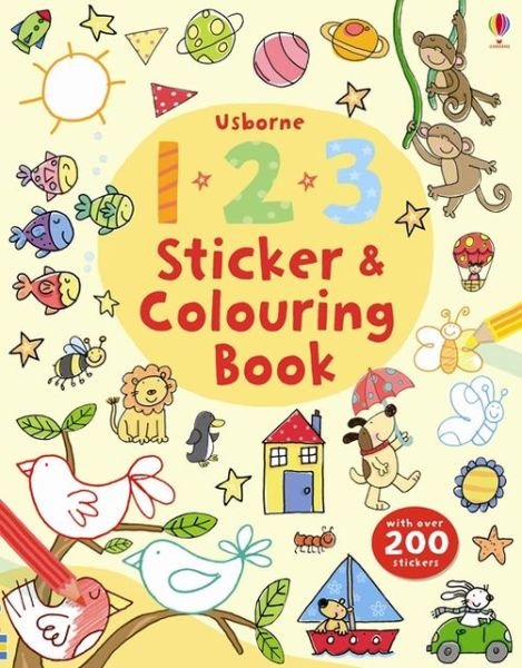 123 Sticker and Colouring book - Sticker and Colouring Book - Jessica Greenwell - Bøger - Usborne Publishing Ltd - 9781409564591 - 1. juli 2013