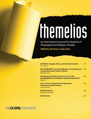 Cover for D a Carson · Themelios, Volume 38, Issue 2 (Paperback Bog) (2015)