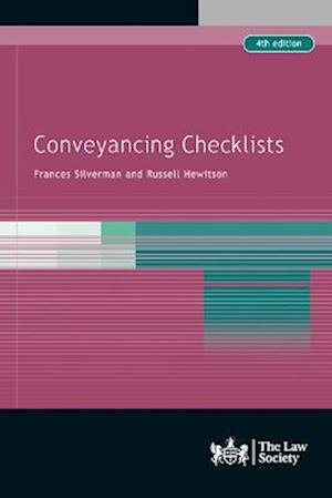 Conveyancing Checklists - Frances Silverman - Books - The Law Society - 9781784461591 - October 20, 2022