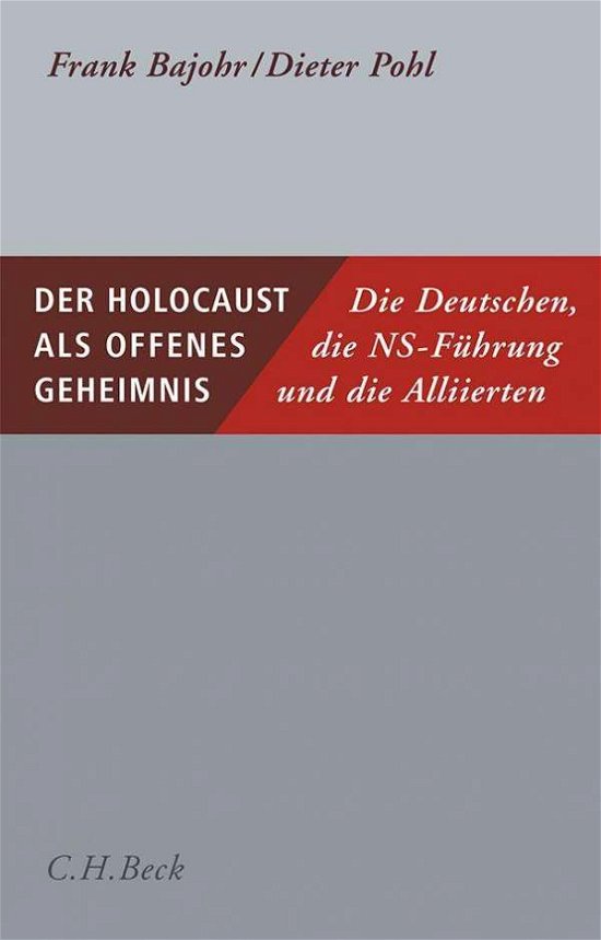 Cover for Bajohr · Der Holocaust als offenes Geheim (Book)