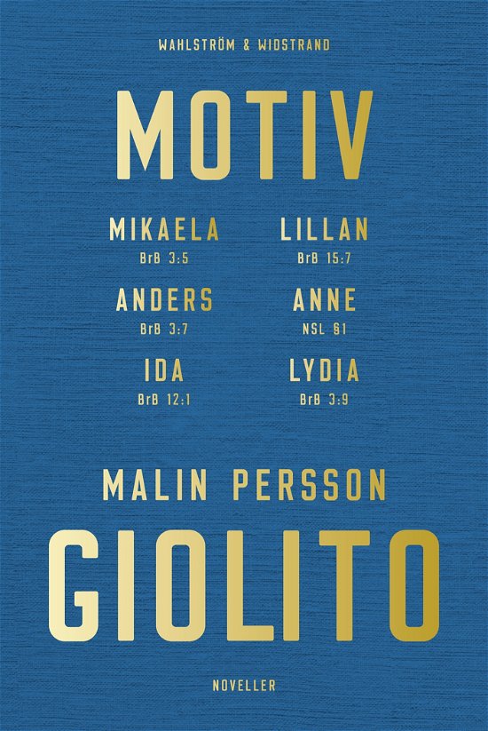 Motiv - Malin Persson Giolito - Books - Wahlström & Widstrand - 9789146241591 - March 26, 2024