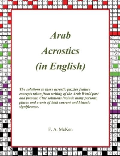 Cover for F a McKen · Arab Acrostics (in English) (Taschenbuch) (2020)