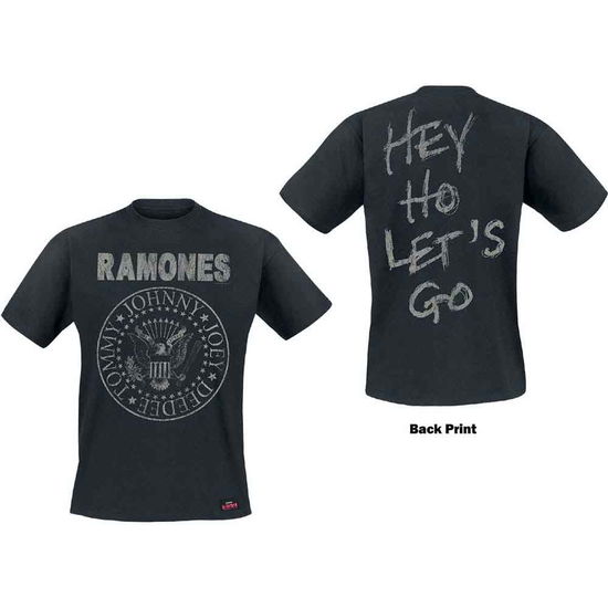 Cover for Ramones · Ramones Unisex T-Shirt: Seal Hey Ho (Back Print) (T-shirt)