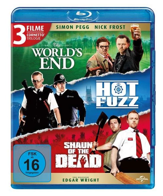Cover for Simon Pegg,nick Frost,kate Ashfield · Cornetto Trilogie: the Worlds End / Hot Fuzz / ... (Blu-ray) (2014)