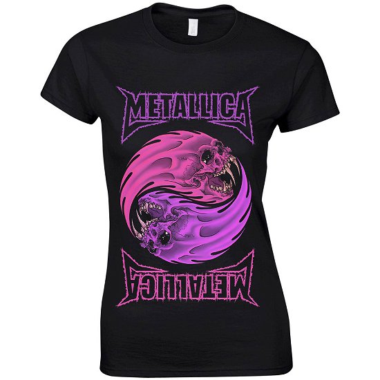 Metallica Ladies T-Shirt: Yin Yang Purple - Metallica - Merchandise - PHD - 5056187734592 - 23. april 2021