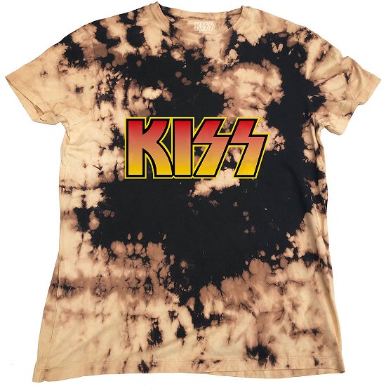 Cover for Kiss · KISS Unisex T-Shirt: Classic Logo (Wash Collection) (T-shirt) [size S] [Brown, Black - Unisex edition]