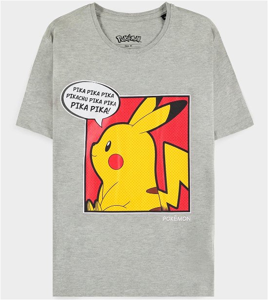 Cover for Pokemon · Pika Pikachu - Men'S Short Sleeved T-Shirt - L Short Sleeved T-Shirts M Grey (DVD)
