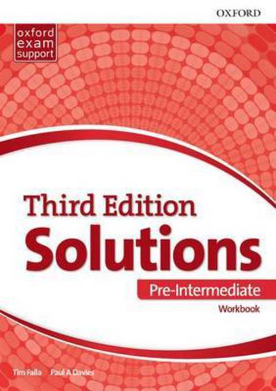 Cover for A Davies Paul · Solutions: Pre-Intermediate: Workbook: Leading the way to success - Solutions (Paperback Book) [3 Revised edition] (2016)