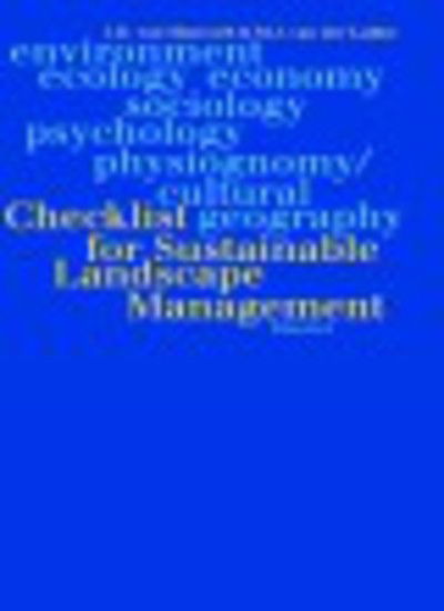 Cover for J.d. Van Mansvelt · Checklist for Sustainable Landscape Management: Final Report of the EU Concerted Action AIR3-CT93-1210 (Hardcover Book) (1998)