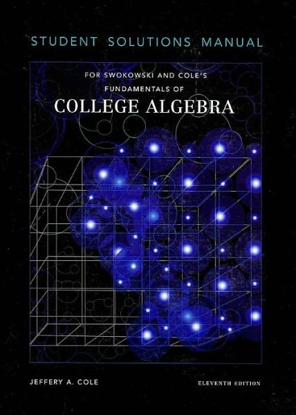 Cover for Cole · Ssm Fund of Coll Alg 11e (Book) [11 Rev edition] (2004)