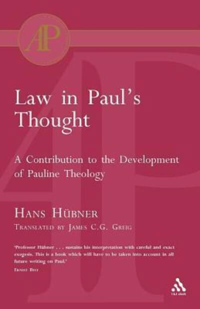 Cover for Hans Hübner · Law in Paul's Thought (Academic Paperback) (Paperback Bog) (2004)