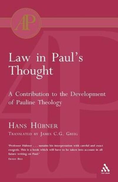 Cover for Hans Hübner · Law in Paul's Thought (Academic Paperback) (Paperback Book) (2004)