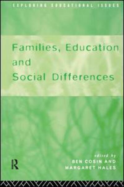 Cover for Ben Cosin · Families, Education and Social Differences (Hardcover bog) (2016)