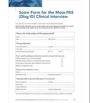 Cover for Steve Moss · Moss-PAS (Diag ID): Interview Score Forms - Moss-PAS (Loose-leaf) (2020)