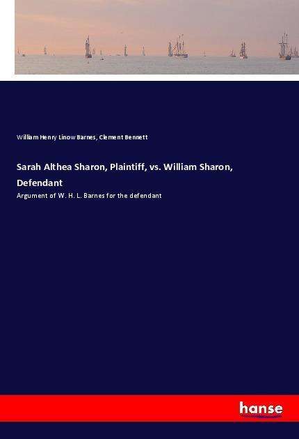 Cover for Barnes · Sarah Althea Sharon, Plaintiff, (Book)