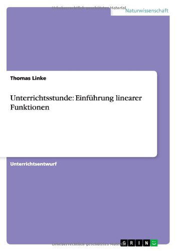 Cover for Linke · Unterrichtsstunde: Einführung lin (Book) [German edition] (2013)