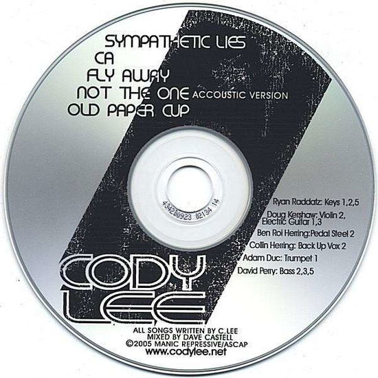 Sympathetic Lies EP - Cody Lee - Music -  - 0634479150593 - August 16, 2005