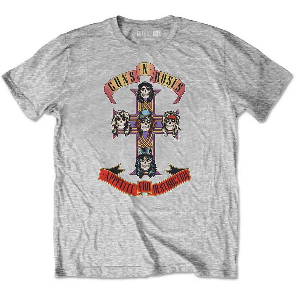 Guns N' Roses Kids T-Shirt: Appetite for Destruction (3-4 Years) Grey -  Kids edition