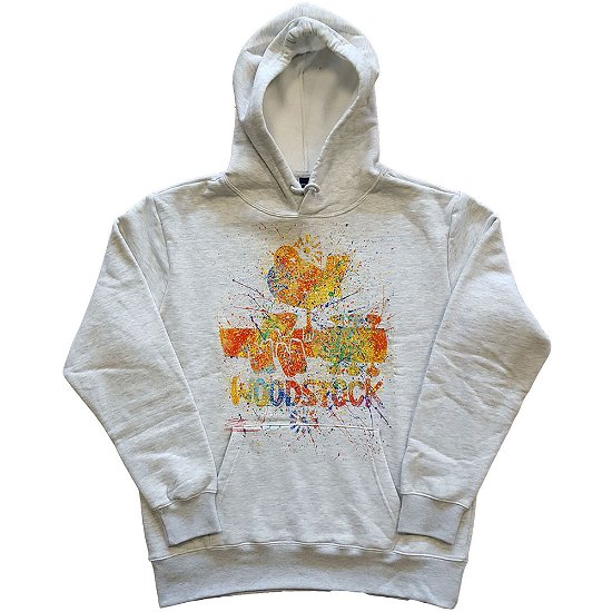 Woodstock Unisex Pullover Hoodie: Splatter - Woodstock - Koopwaar -  - 5056368668593 - 