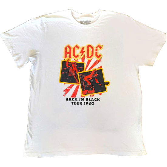 Cover for AC/DC · AC/DC Unisex T-Shirt: Back in Black Tour 1980 (White) (XXXXX-Large) (T-shirt) (2022)