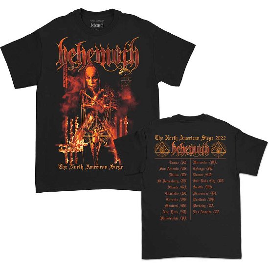 Behemoth Unisex T-Shirt: North American Tour '22 Puppet Master (Back Print) - Behemoth - Fanituote -  - 5056737219593 - 