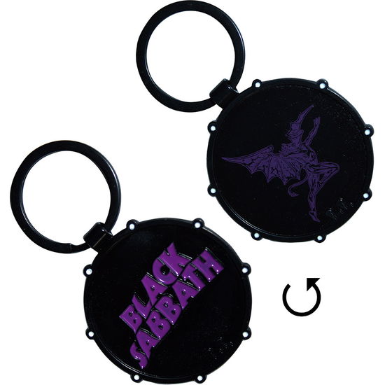 Cover for Black Sabbath · Black Sabbath  Keychain: Wavy Logo &amp; Daemon Drum (Double Sided) (MERCH) (2024)