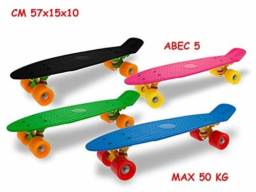 stortbui Gooi wees gegroet Skateboard Col Fluo Abec · Skateboard Col Fluo Abec-5 Max 50 Kg 57 Cm Ruote  Pvc Attacco In Plastica (MERCH)