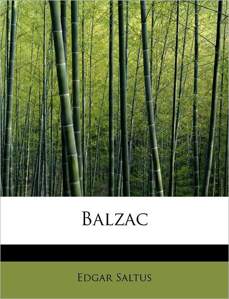 Cover for Edgar Saltus · Balzac (Paperback Book) (2009)