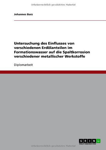 Cover for Barz · Untersuchung des Einflusses von ve (Book) [German edition] (2013)