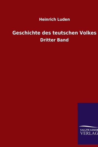 Cover for Luden · Geschichte des teutschen Volkes (Book) (2016)