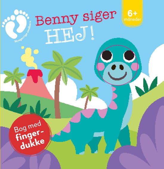 Cover for Globe · Curious Baby: Benny siger hej! - med fingerdukke (Papbog) [1. udgave] (2024)