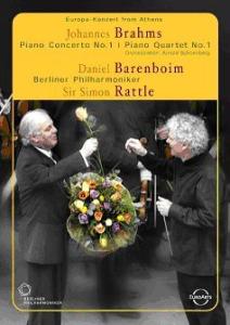 Brahms: Piano Concerto No. 1 - Piano Quartet No. 1 - Daniel Barenboim / Simon Rattle / Berlin Philarmonic - Filme - EUROARTS - 0880242536594 - 26. April 2010