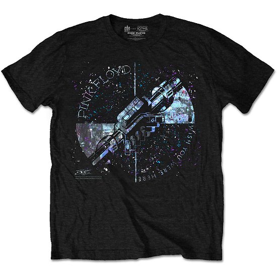 Pink Floyd Unisex T-Shirt: Machine Greeting Blue - Pink Floyd - Merchandise - Get Down Art - 5055979969594 - 12. desember 2016