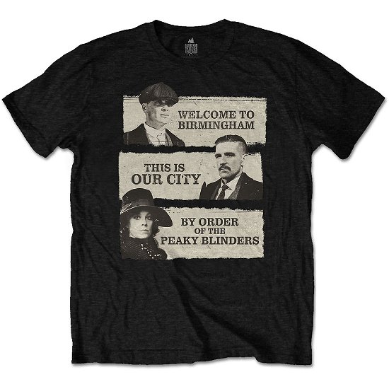 Peaky Blinders Unisex T-Shirt: This Is Our City - Peaky Blinders - Produtos - MERCHANDISE - 5056170699594 - 17 de janeiro de 2020