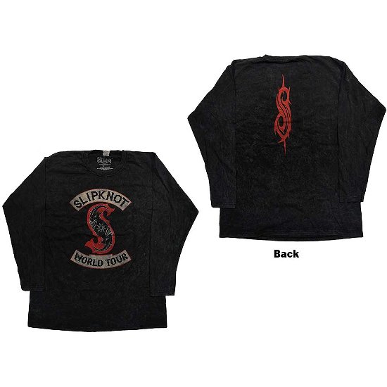 Cover for Slipknot · Slipknot Unisex Long Sleeve T-Shirt: Patched Up (Wash Collection &amp; Back Print) (Klær) [size L]