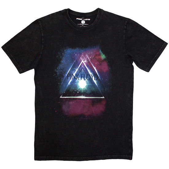 Pink Floyd · Pink Floyd Unisex Stone Wash T-Shirt: Space Prism (T-shirt) [size L] (2024)