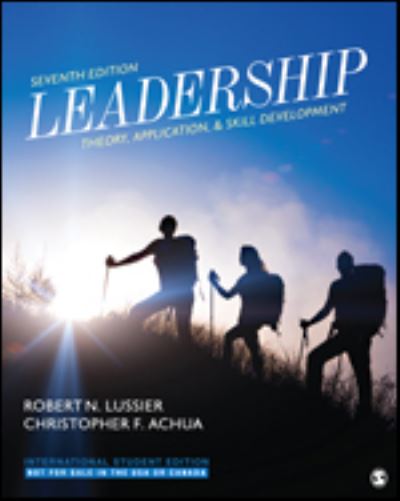 Cover for Robert N. Lussier · Leadership - International Student Edition: Theory, Application, &amp; Skill Development (Paperback Book) [7 Revised edition] (2022)