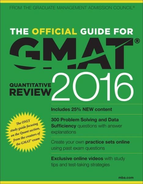 Cover for Gmac · Official Guide for Gmat Quantitative Review 2016 with Online (Pocketbok) (2015)