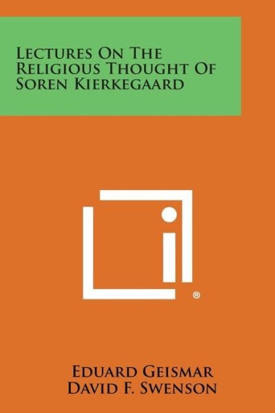 Cover for Eduard Geismar · Lectures on the Religious Thought of Soren Kierkegaard (Paperback Bog) (2013)
