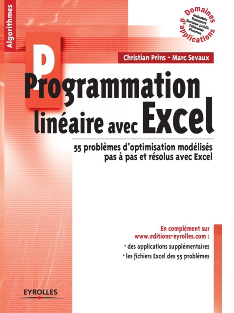 Cover for Christian Prins · Programmation lineaire avec Excel (Paperback Book) (2011)