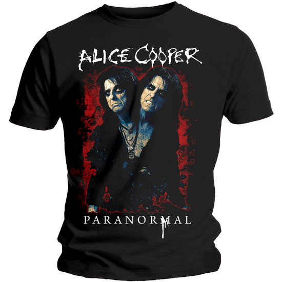 Alice Cooper Unisex T-Shirt: Paranormal Splatter - Alice Cooper - Fanituote - Global - Apparel - 5056170618595 - keskiviikko 8. tammikuuta 2020