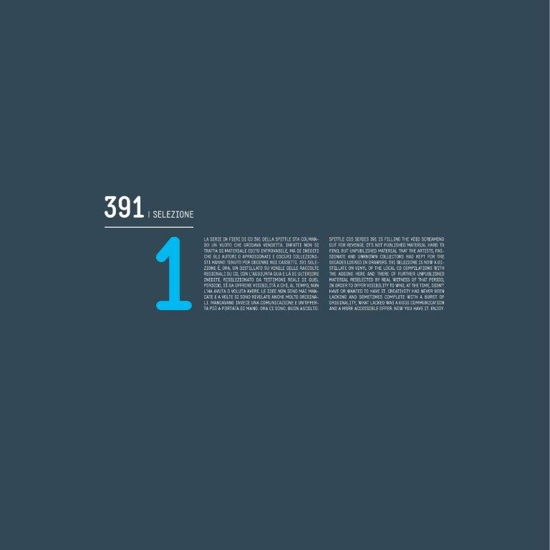 Cover for 391 Selezione 1 / Various · 391 / Selezione 1 (LP) (2022)