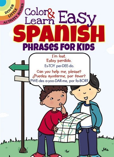 Cover for Roz Fulcher · Color &amp; Learn Easy Spanish Phrases for Kids - Little Activity Books (Paperback Book) (2016)
