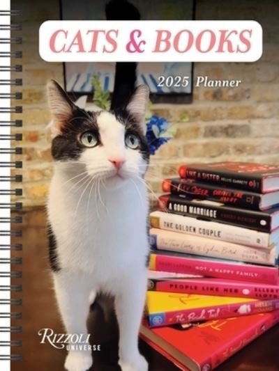Cover for Rizzoli Universe · Cats &amp; Books 16-Month 2025 Planner Calendar (Calendar) (2024)