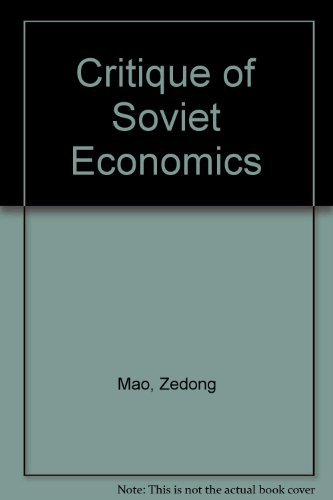 Cover for Mao Tse-tung · Critique of Soviet Economy (Pocketbok) (2011)