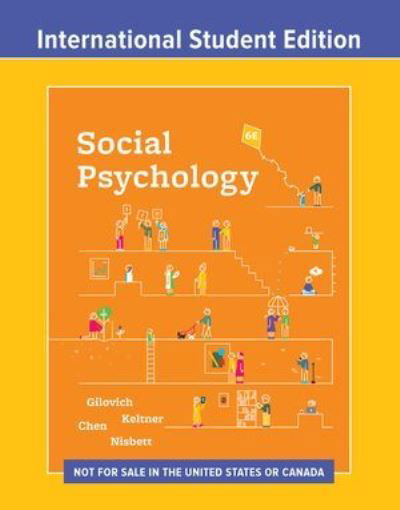 Cover for Gilovich, Tom (Cornell University) · Social Psychology (Bok) [Sixth International Student edition] (2023)